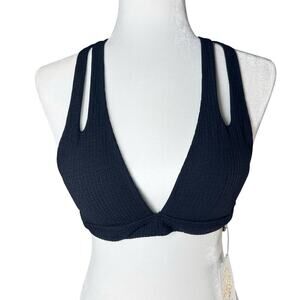 Becca by Rebecca Virtue Cross Back Bikini Top Black